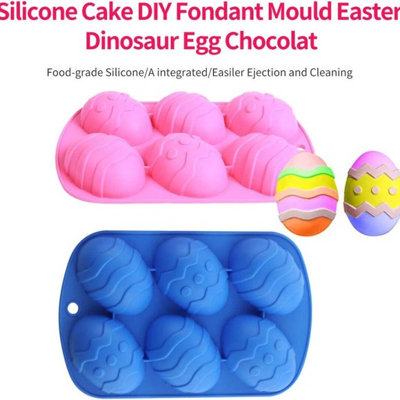 2 pcs New Easter Egg Shaped Silicone Chocolate Candy Mold, Baking Molds Candy - Picture 7 of 7